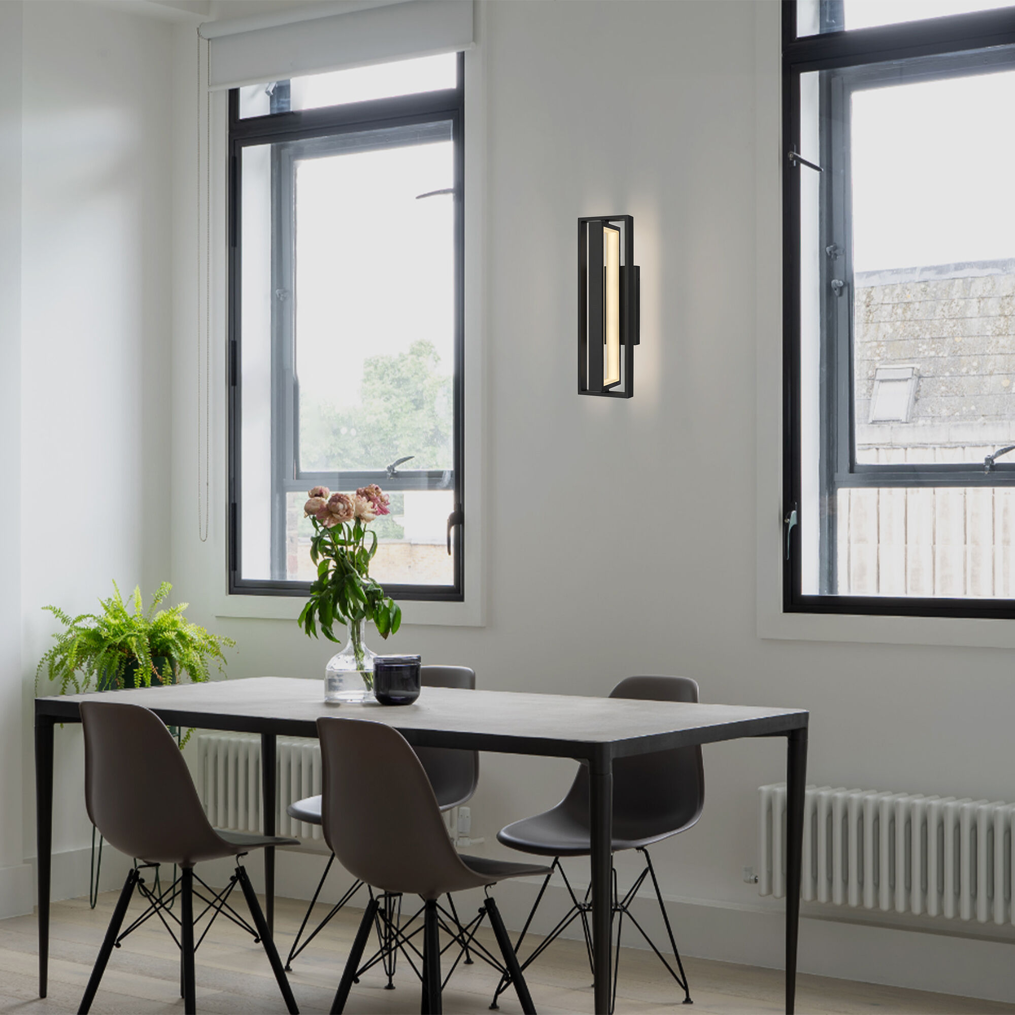 In & Out LED 18.5 inch Sand Black Outdoor Wall Sconce